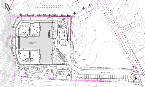 Bilden visar en karta över förskolebyggnaden.